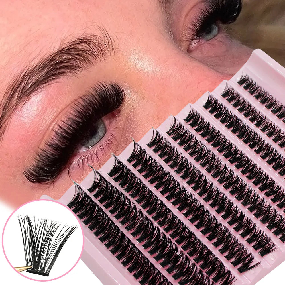 DIY cluster lashes for charm style false eyelash looks