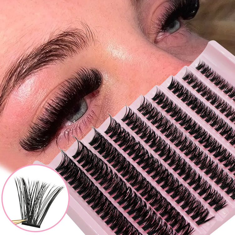 DIY cluster lashes for charm style false eyelash looks