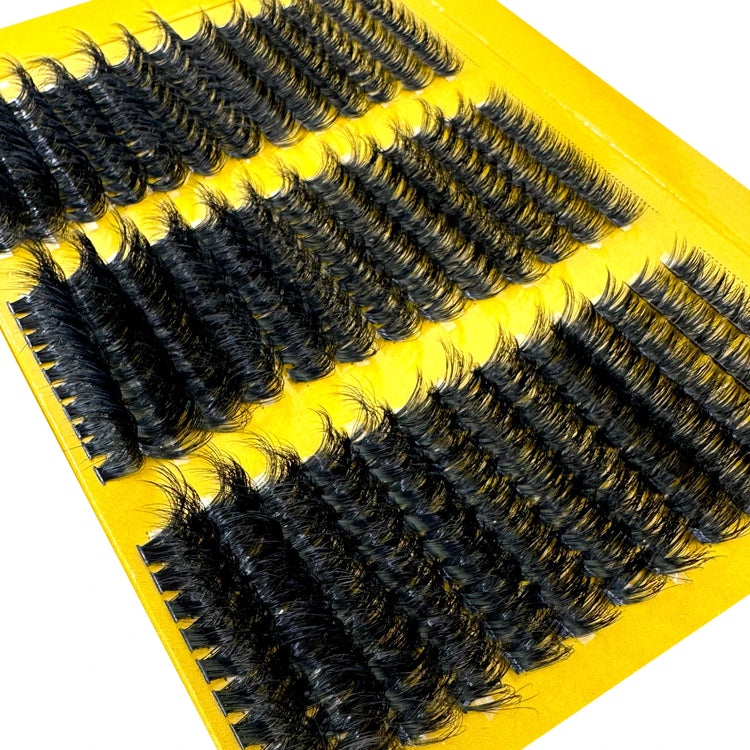 80D spiky lash clusters for bold wispy eye makeup