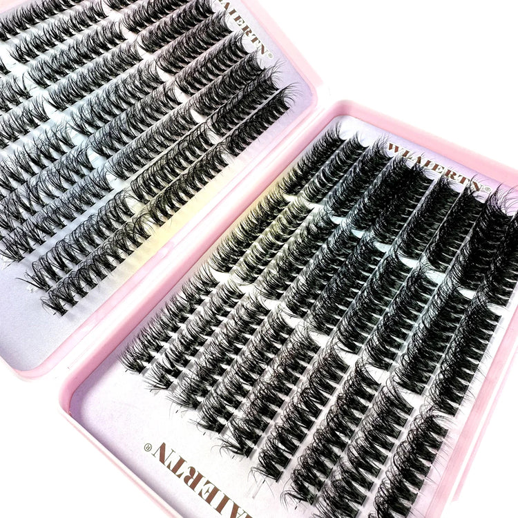 Faux mink lash clusters in 9-16mm lengths for DIY lashes