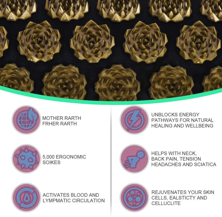 Acupressure Yoga Mat & Massage Pillow