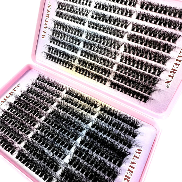 C curl faux mink lash clusters for natural volume makeup