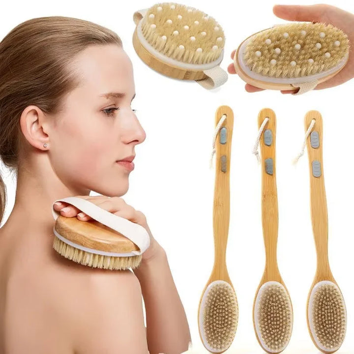 2-in-1 Natural Bristle Body Brush