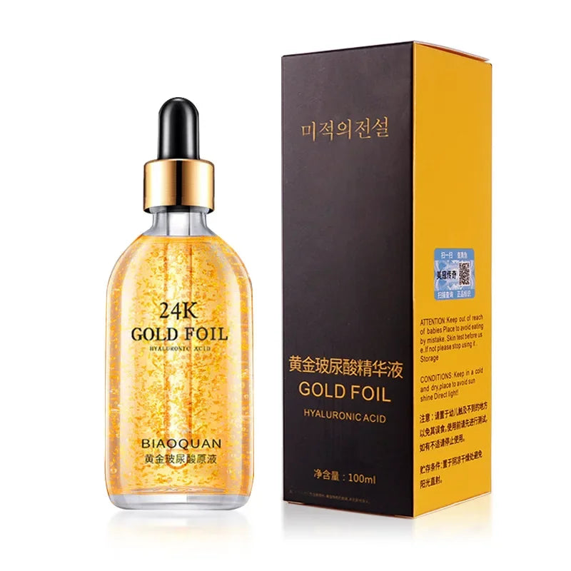24K Gold Hyaluronic Acid Face Serum 100ml Anti-Aging Essence