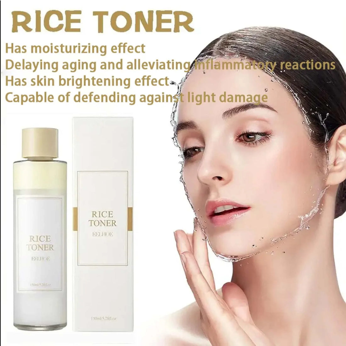 Rice Facial Toner 150ml Brightening Moisturizing Skin Care