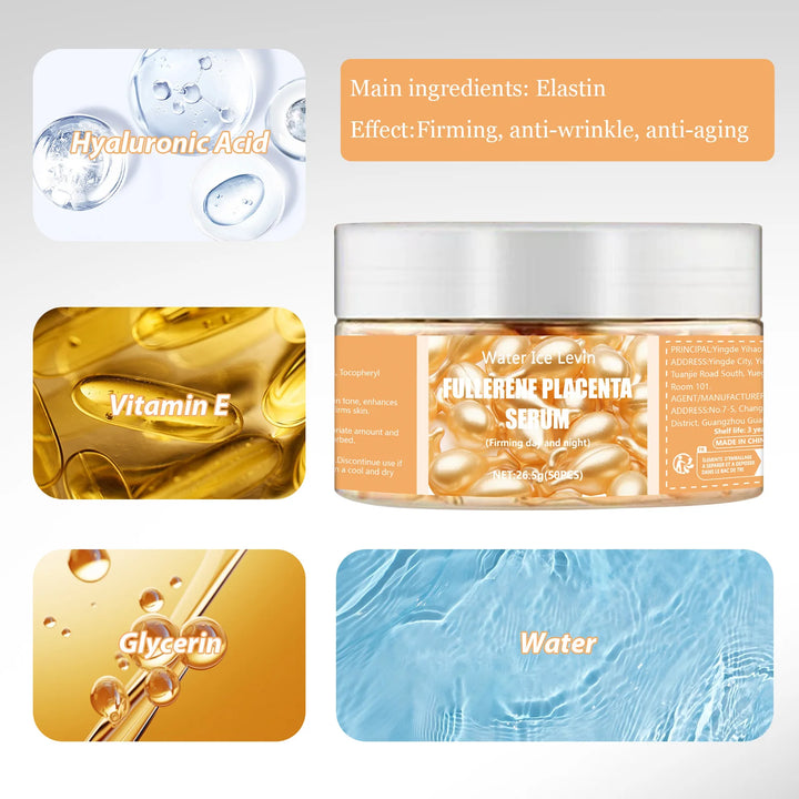50Pcs Collagen Face Serum Capsules Whitening Anti-Wrinkle