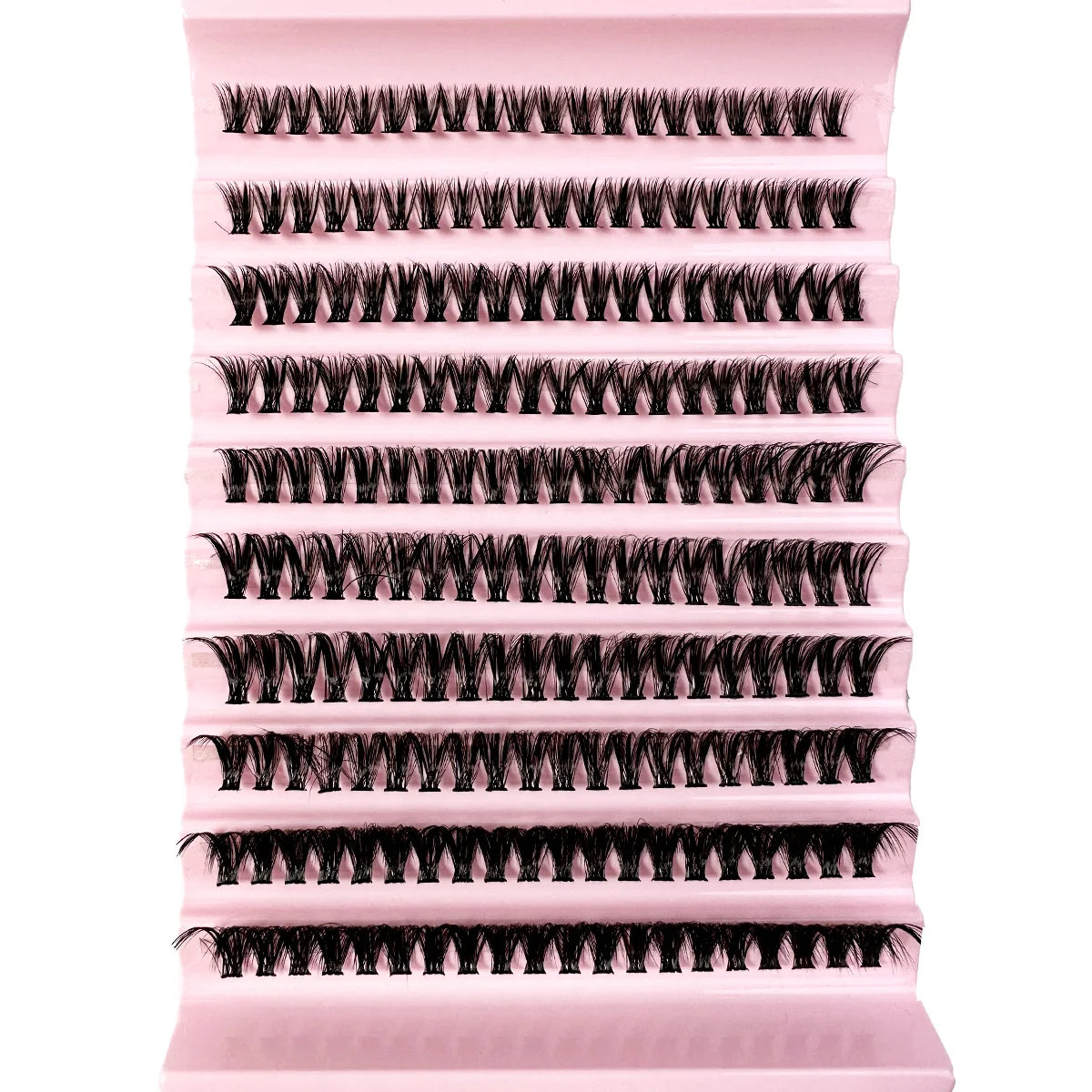 Mixed length faux mink lash clusters for Russian volume style