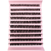 Mixed length faux mink lash clusters for Russian volume style