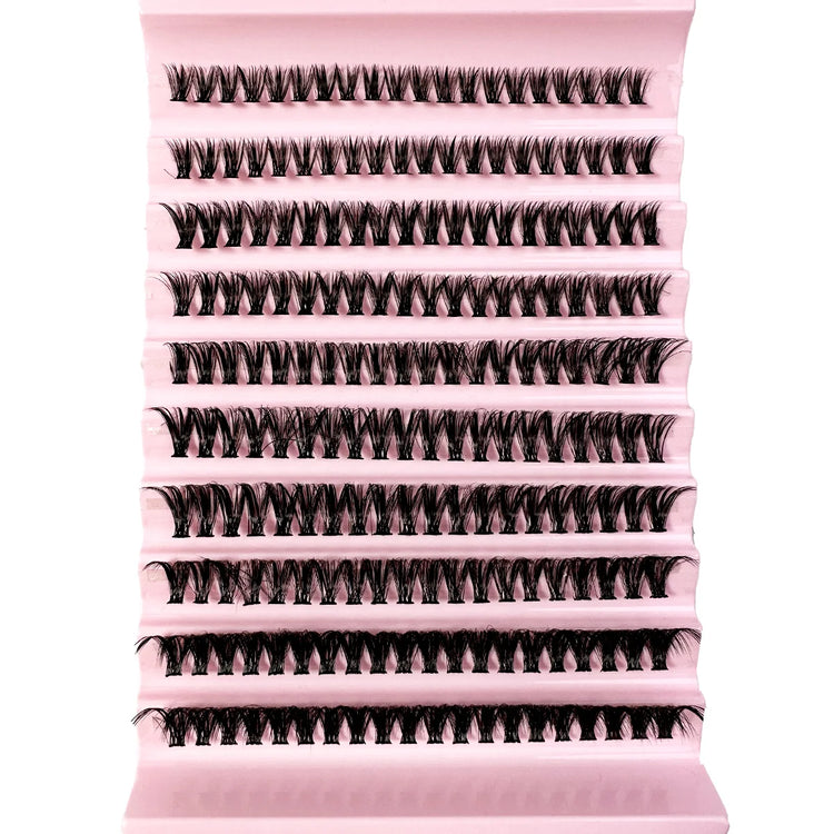Mixed length faux mink lash clusters for Russian volume style