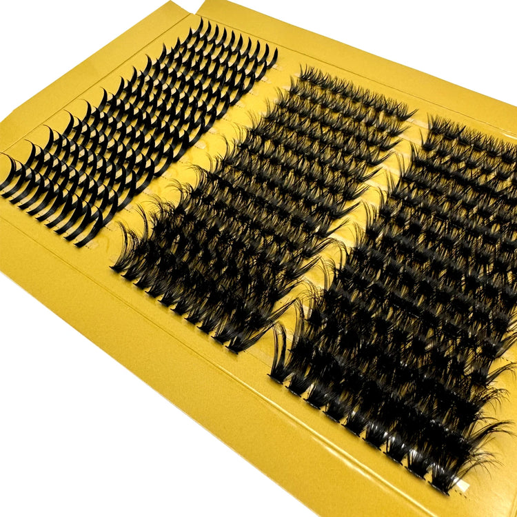 Spiky lash clusters tray for DIY lash extension looks