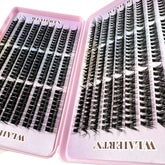 Faux mink lash clusters 540 pcs C curl mixed length tray