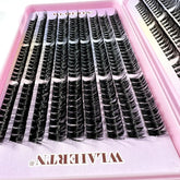 Faux mink lash clusters 540 pcs C curl mixed length tray