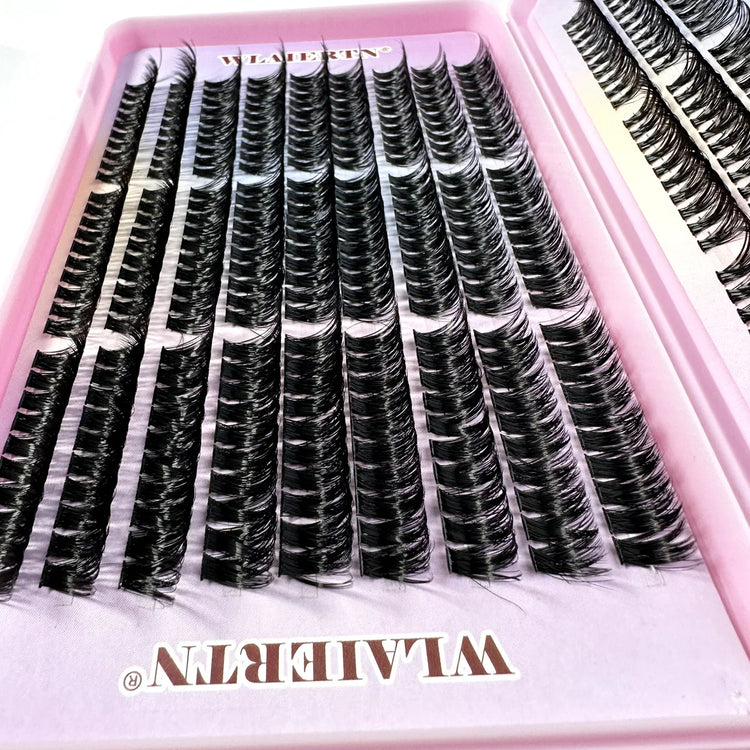 Faux mink lash clusters 540 pcs C curl mixed length tray