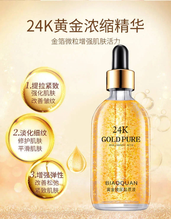 24K Gold Hyaluronic Acid Face Serum 100ml Anti-Aging Essence