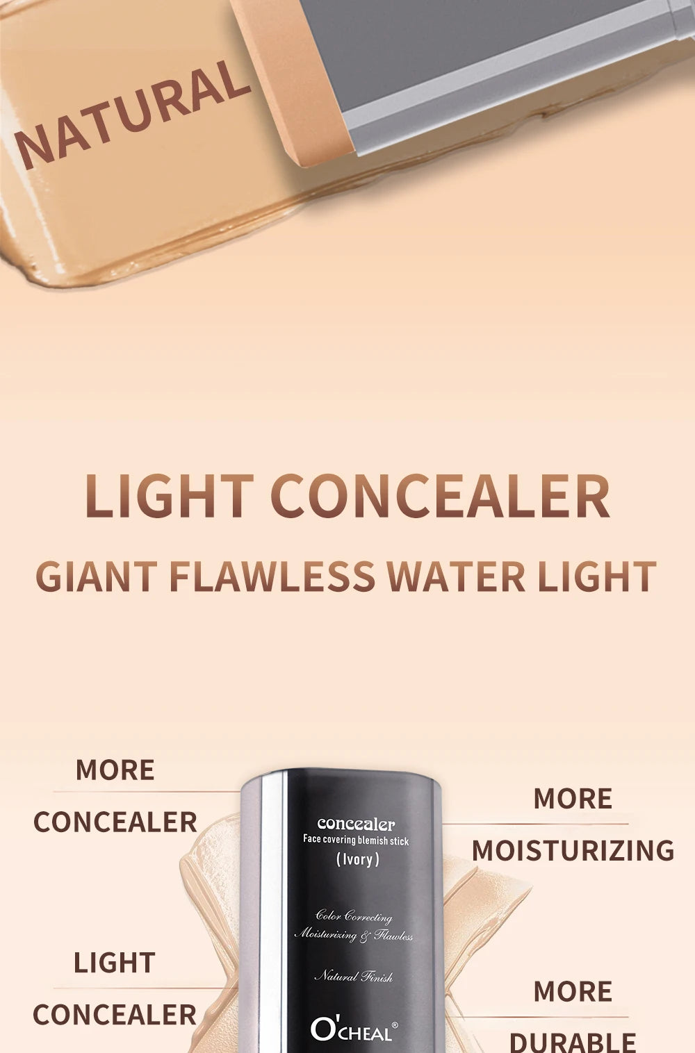 Face Foundation Contour Stick natural matte makeup finish