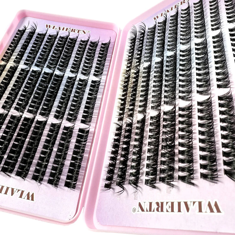 Faux mink lash clusters in 9-16mm lengths for DIY lashes