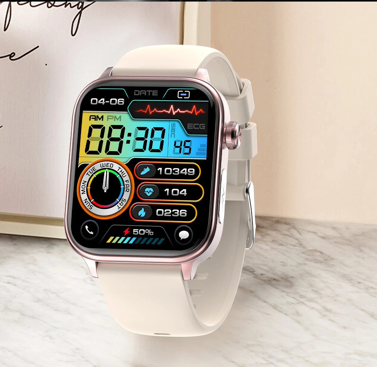 2025 ECG+PPG AI Smartwatch – Health Diagnose, Heart Rate & BP Tracker