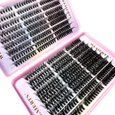 Faux mink lash clusters in 9-16mm lengths for DIY lashes