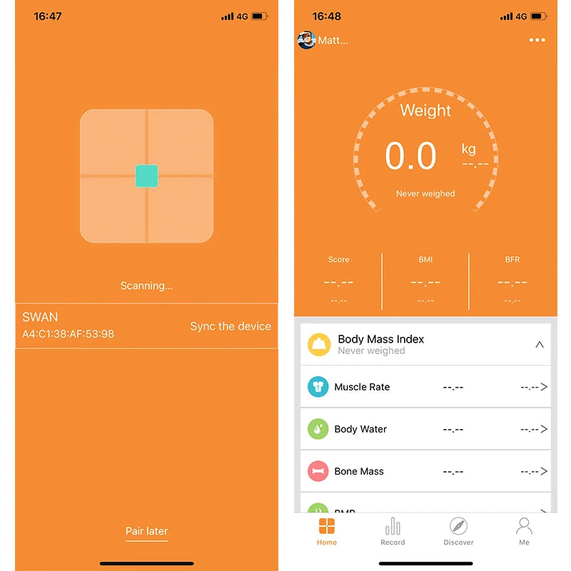 Bluetooth Smart Body Fat Scale 150KG