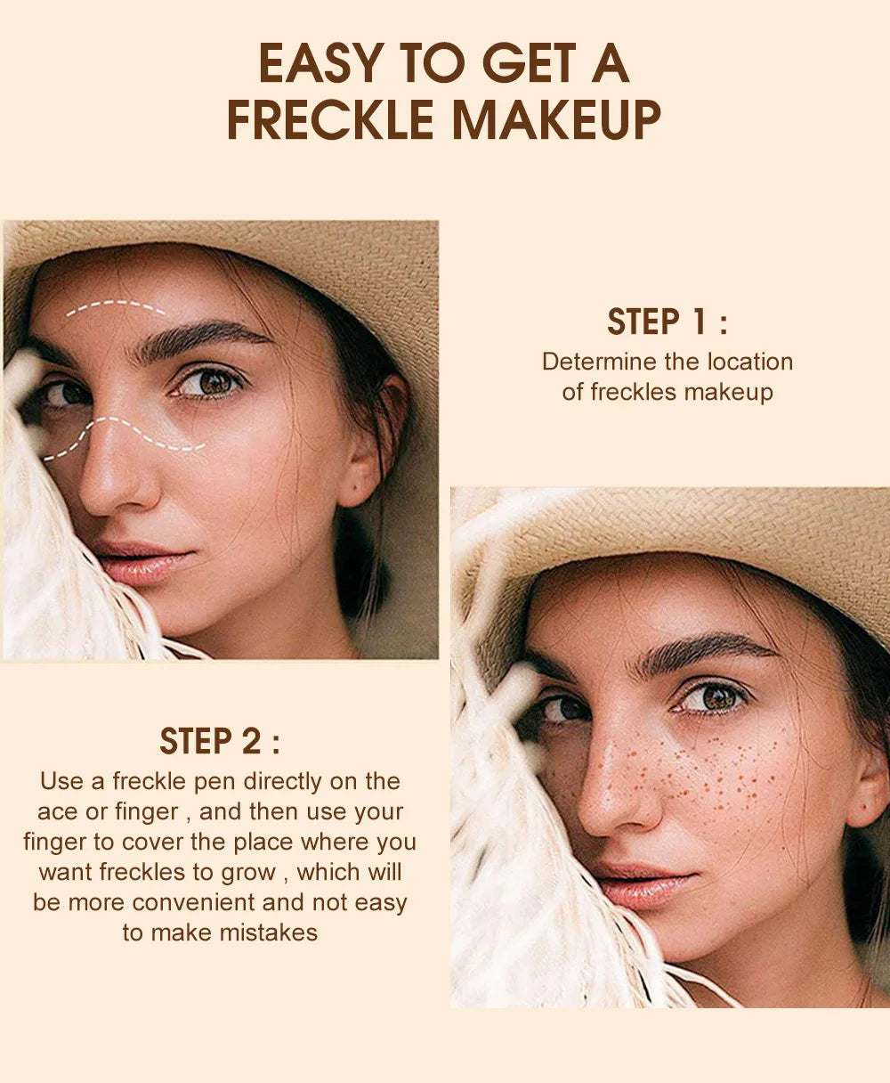 Freckle pen set for natural sun-kissed makeup finish