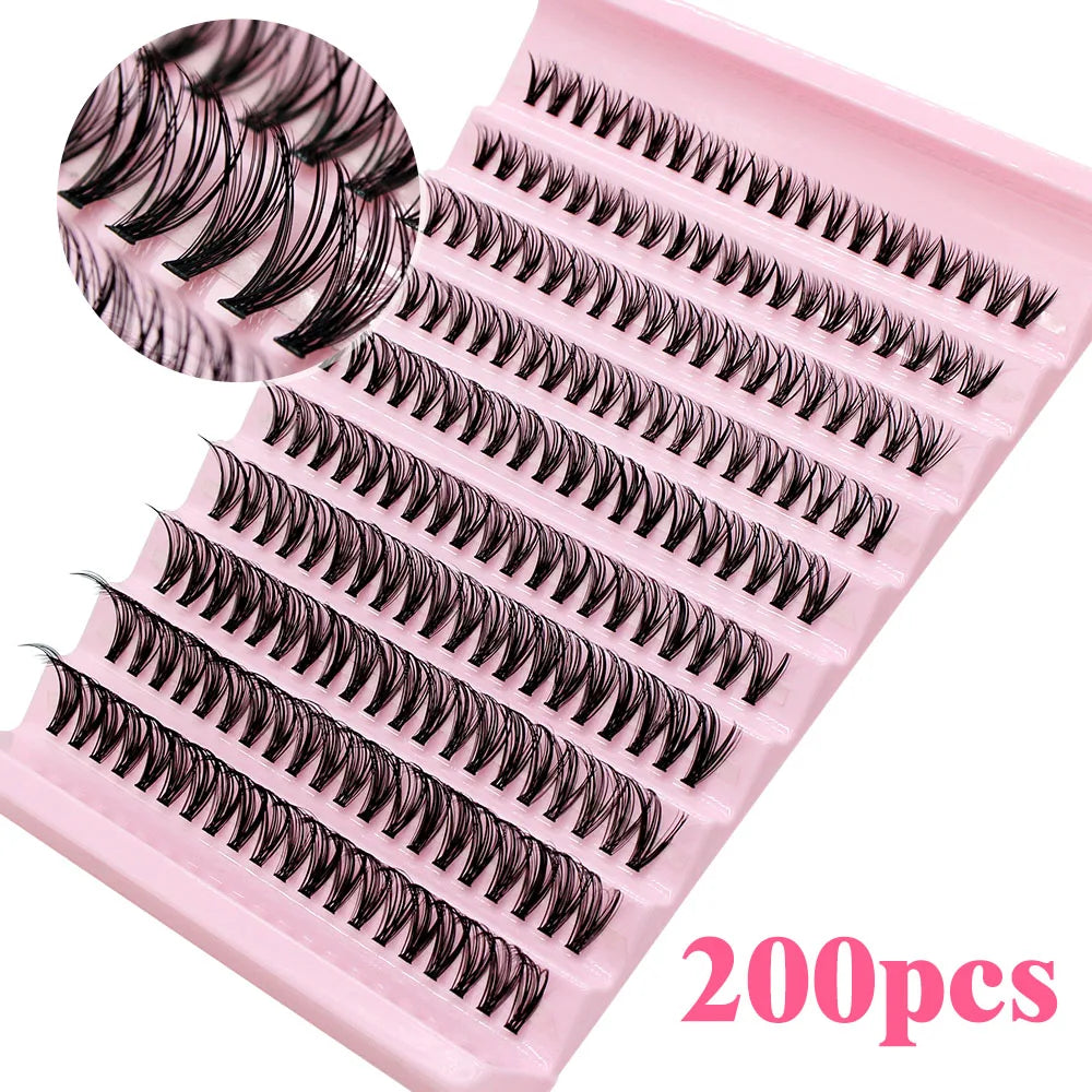 DIY cluster lashes 8-16mm mixed length Russian volume tray