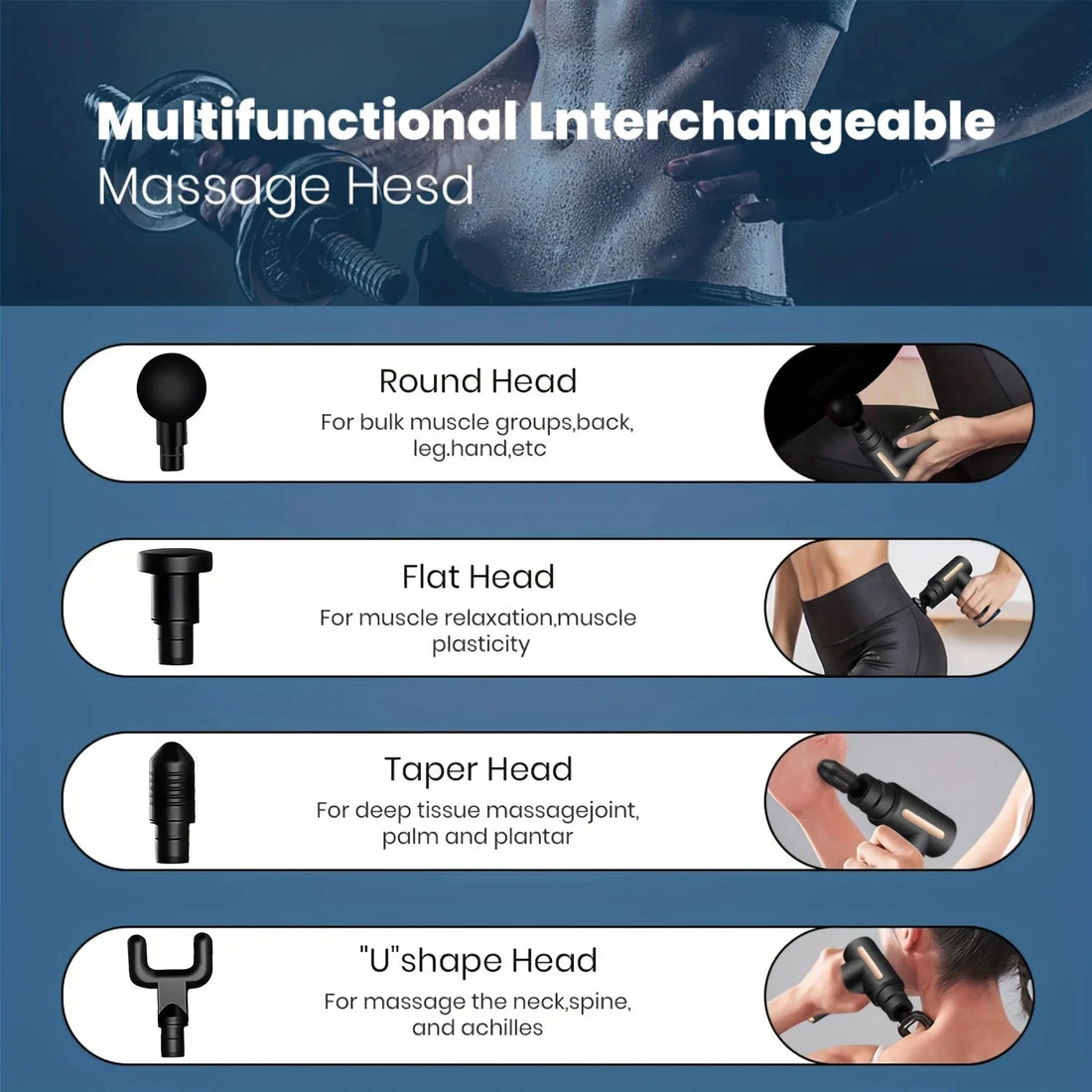 Portable Vibration Fascia Massage Gun